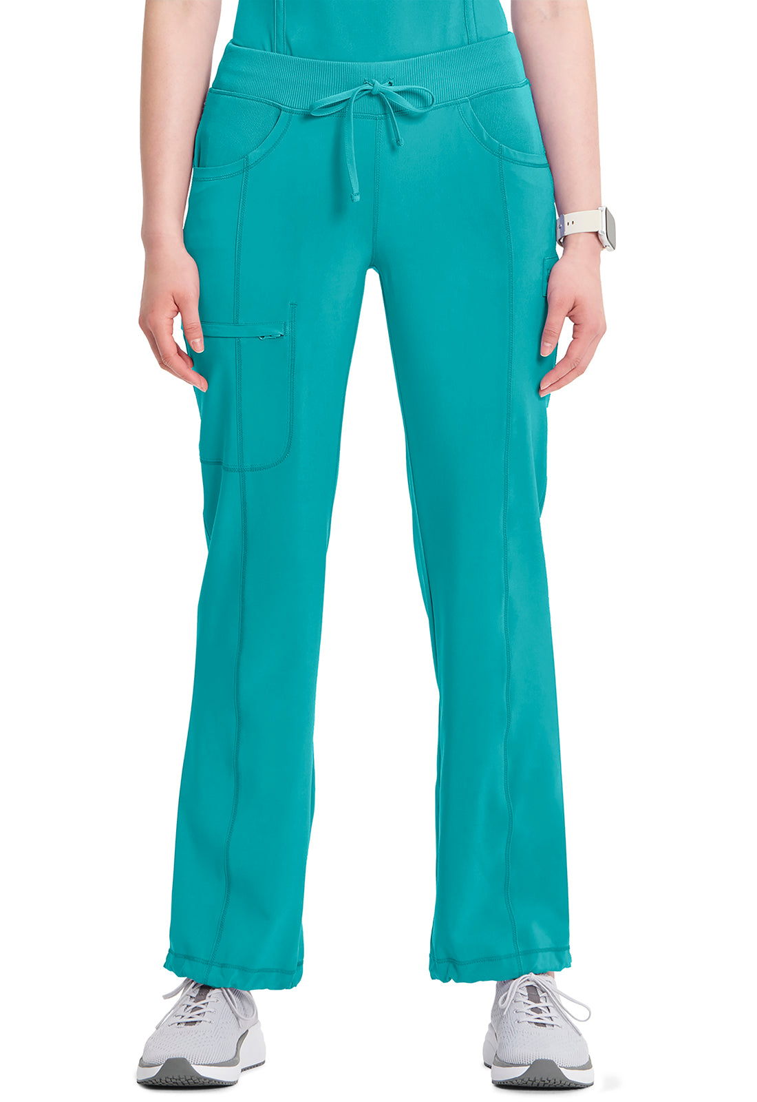 Women's Straight Leg Drawstring Pant - Teal Blue